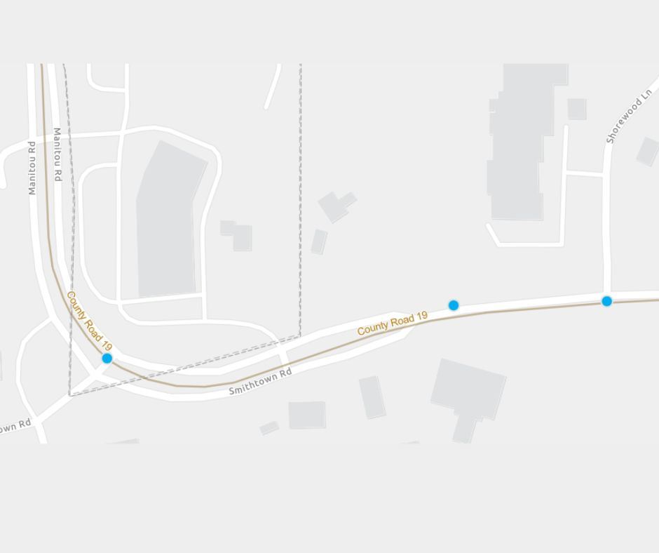 pedestrian ramp map on smithtown road