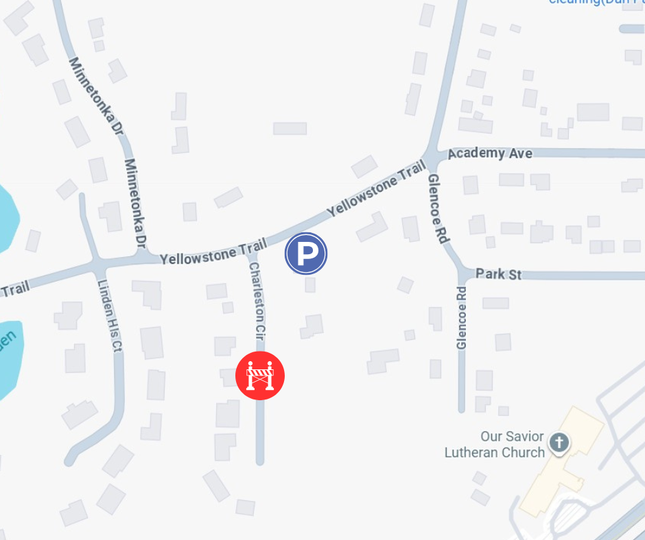 map of area where road will be closed 